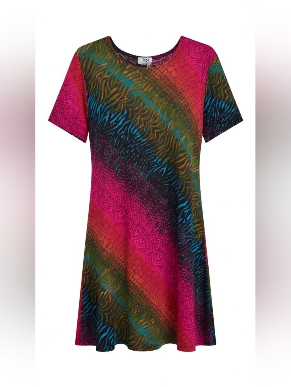 Vintage Jostar Dress Women's Size Medium Multicolor‎ Made in the USA Artsy Funky